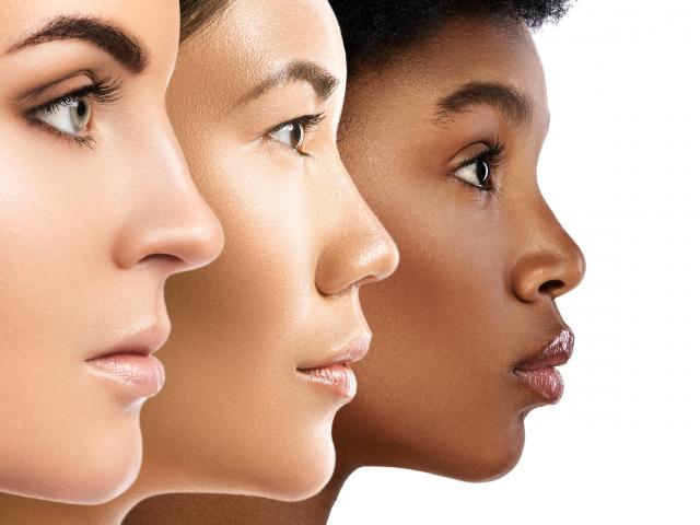 Three shades of skin
