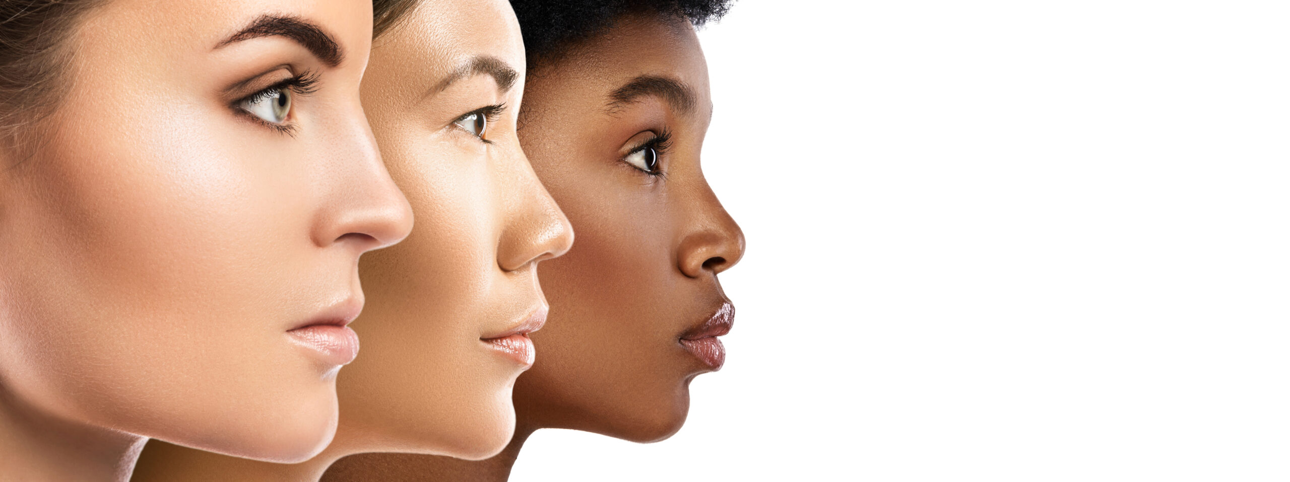 Three shades of skin