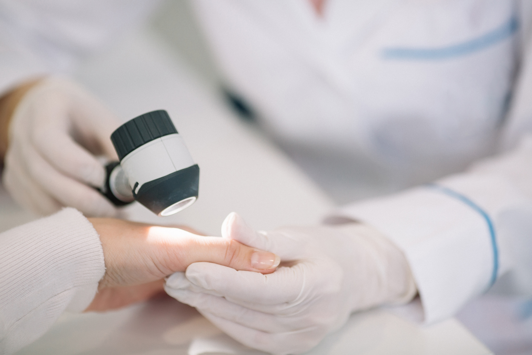 examining skin